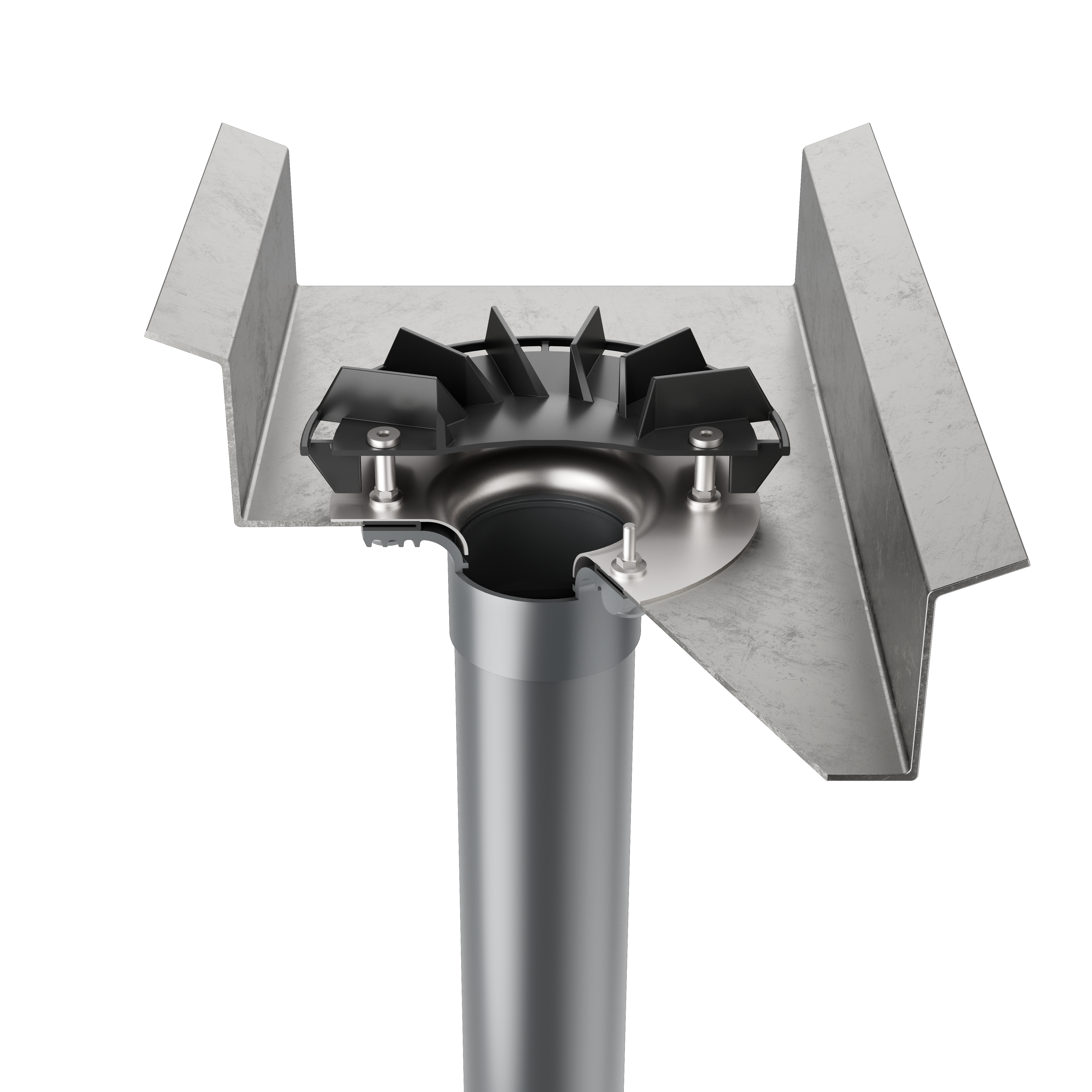 psOutlet in metal gutter