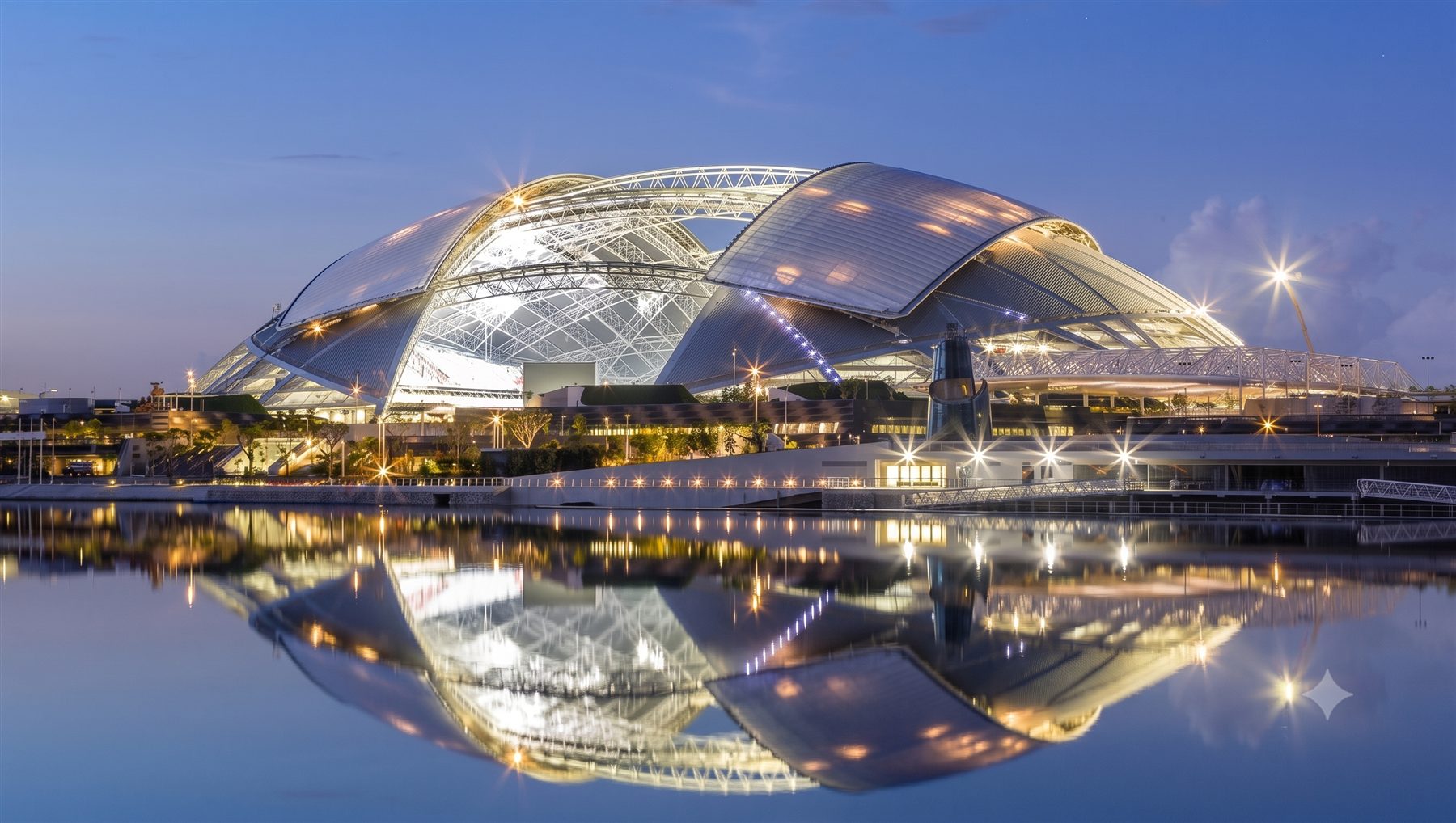 Singapore Sports Hub - largest dome structure in the world with openable roof